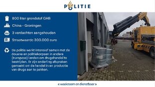 Politie onderschept 800 liter grondstof voor GHB
