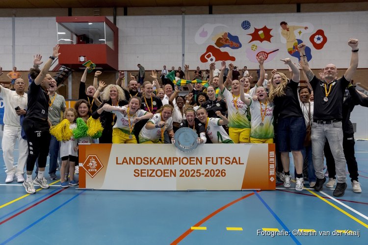 Futsal Haaglanden schrijft historie met landstitel na winst op Drs. Vijfje