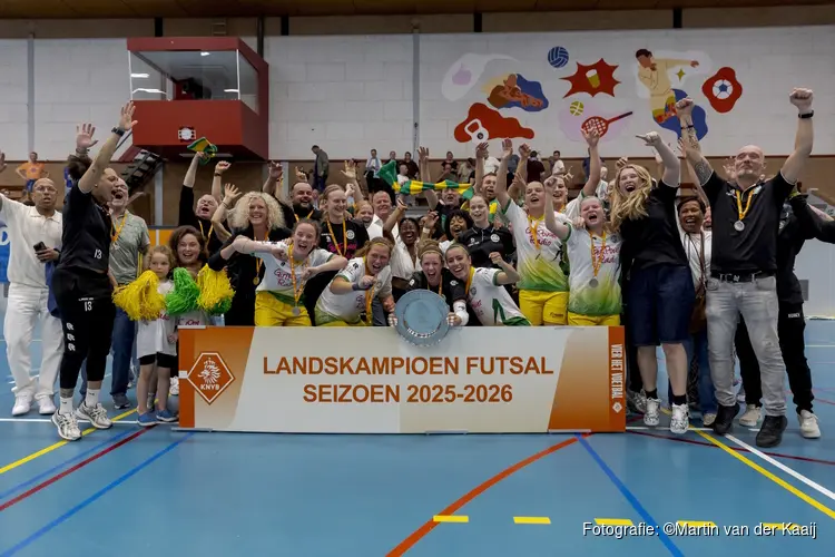 Futsal Haaglanden schrijft historie met landstitel na winst op Drs. Vijfje