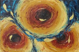 Opa en kleindochter exposeren in Sappemeer